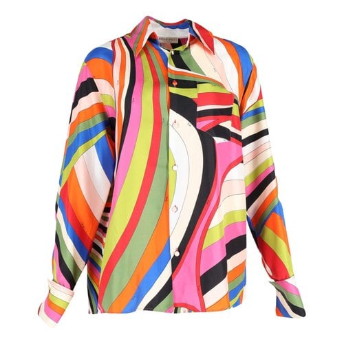 Pre-owned Emilio Pucci Silk T-shirt In Multicolour