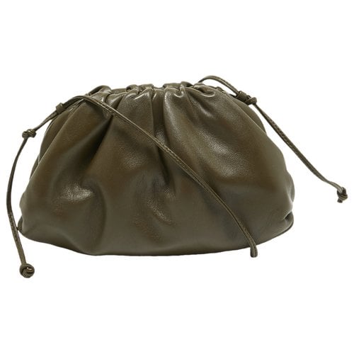 Pre-owned Bottega Veneta Leather Clutch Bag In Green