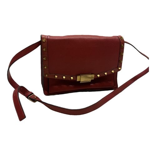 Pre-owned Marella Leather Crossbody Bag In Red