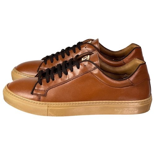 Pre-owned Dee Ocleppo Leather Low Trainers In Brown