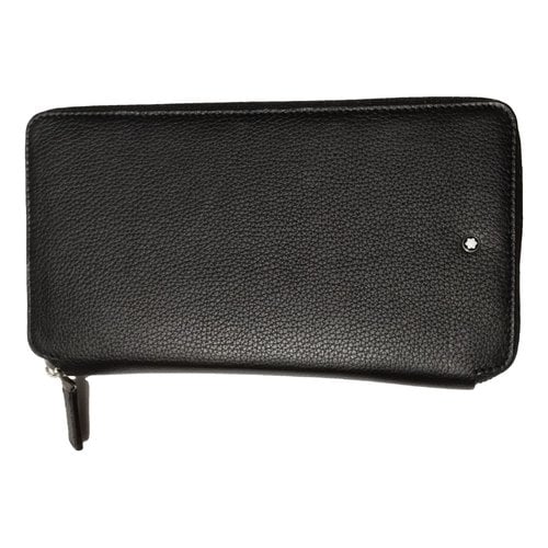 Pre-owned Montblanc Leather Wallet In Black