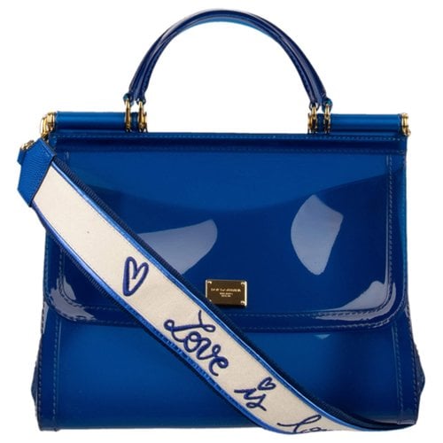 Pre-owned Dolce & Gabbana Sicily Handbag In Blue