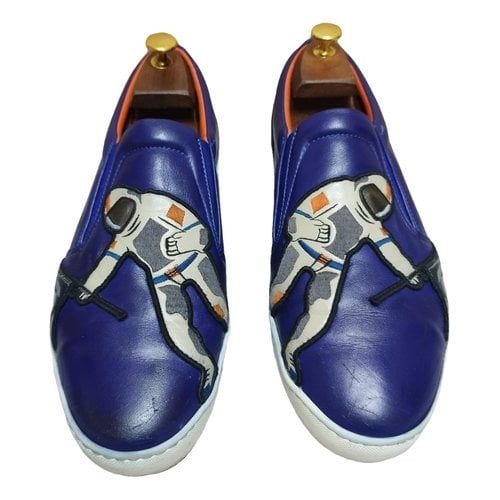 Pre-owned Etro Leather Flats In Blue