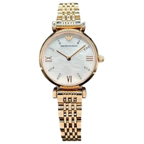Pre-owned Emporio Armani Watch In Gold
