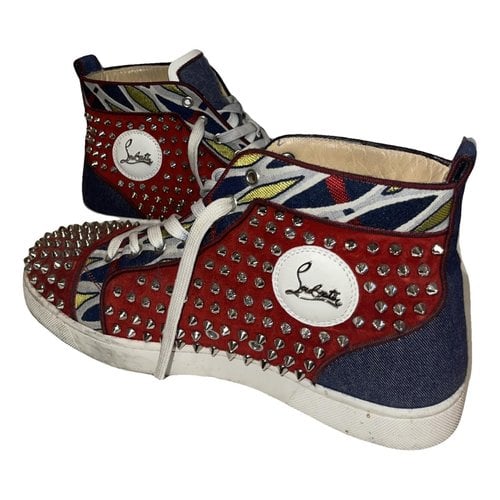 Pre-owned Christian Louboutin Louis High Trainers In Multicolour