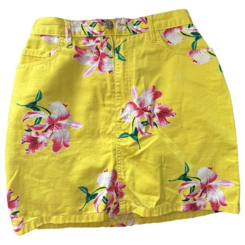 Pre-owned Kenzo Mini Skirt In Yellow
