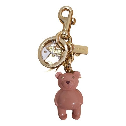 Pre-owned Coach Bag Charm In Pink