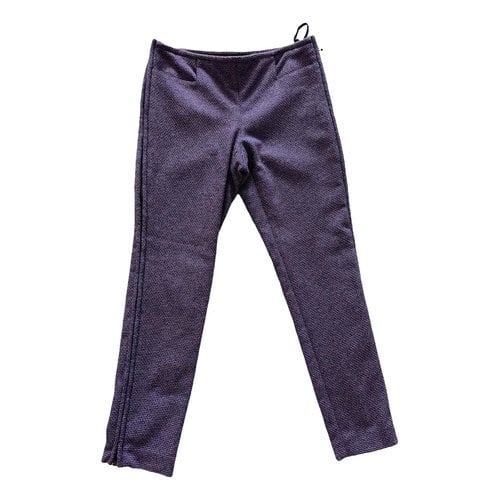 Pre-owned Chanel Straight Pants In Purple