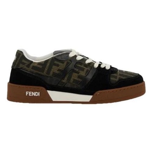 Pre-owned Fendi Match Leather Trainers In Multicolour