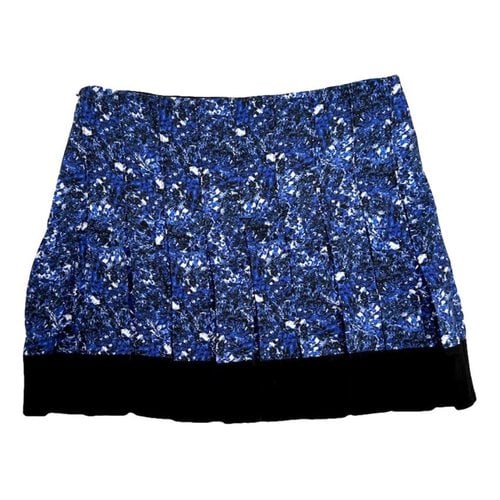 Pre-owned Proenza Schouler Silk Mini Skirt In Blue