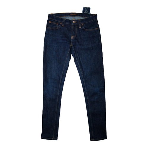 Pre-owned Nudie Jeans Slim Jeans In Blue