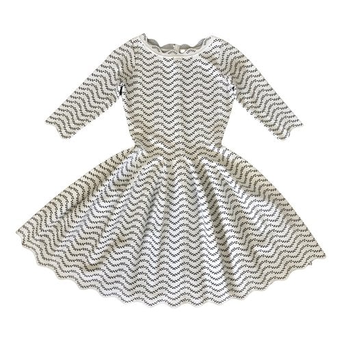 Pre-owned Alaïa Wool Mini Dress In White