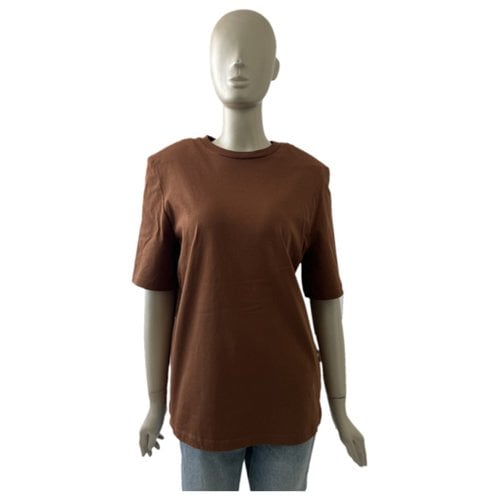 Pre-owned Attico T-shirt In Brown