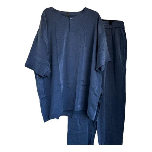 Pre-owned Lunya Silk Shirt In Blue