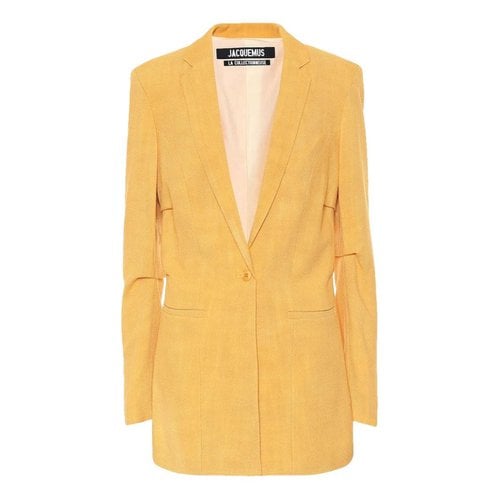 Pre-owned Jacquemus La Collectionneuse Blazer In Yellow