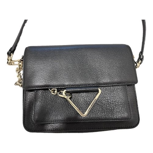 Pre-owned Karl Lagerfeld Leather Clutch Bag In Black