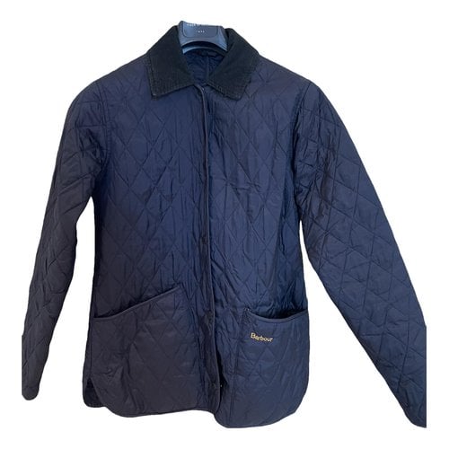 Pre-owned Barbour Coat In Blue
