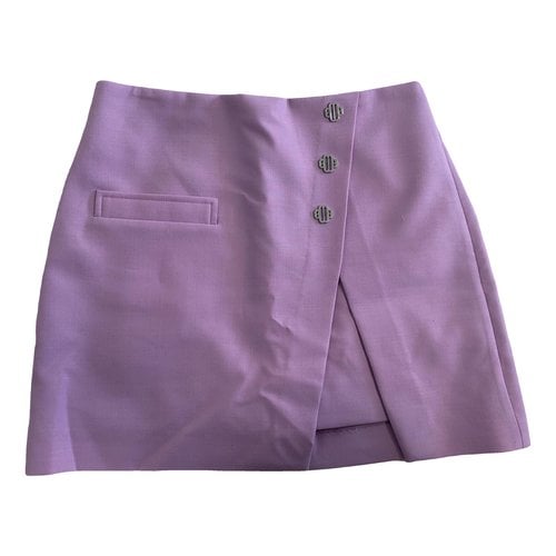 Pre-owned Maje Mini Skirt In Purple