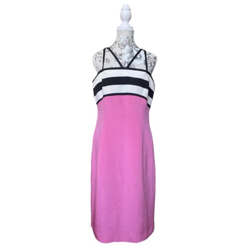 Pre-owned Escada Silk Mid-length Dress In Pink