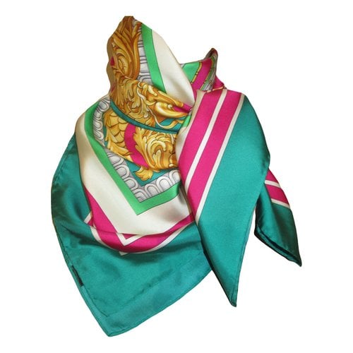 Pre-owned Claude Montana Silk Handkerchief In Multicolour