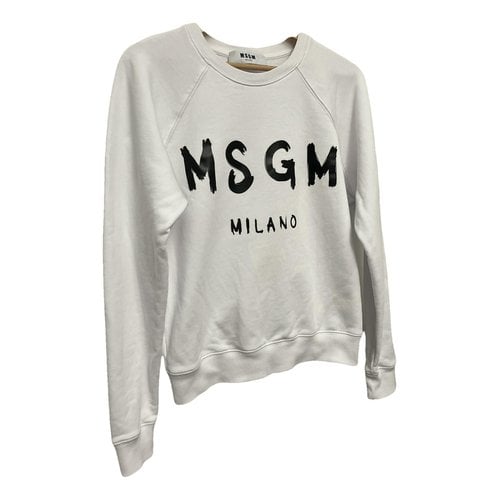 Pre-owned Msgm Sweatshirt In White