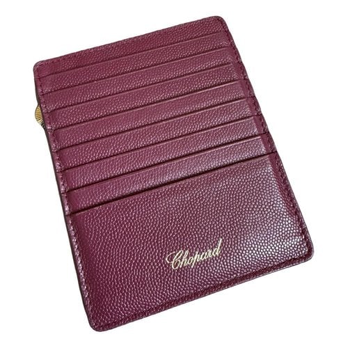 Pre-owned Chopard Leather Wallet In Burgundy