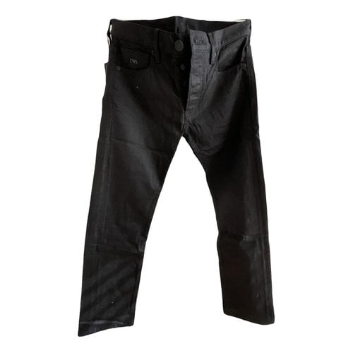 Pre-owned Emporio Armani Slim Jean In Black