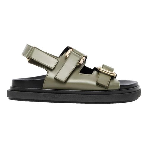 Pre-owned Alohas Leather Sandal In Green