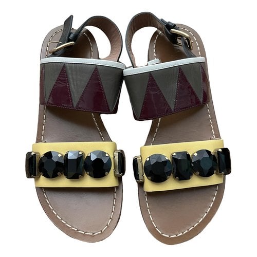 Pre-owned Marni Leather Sandal In Multicolour