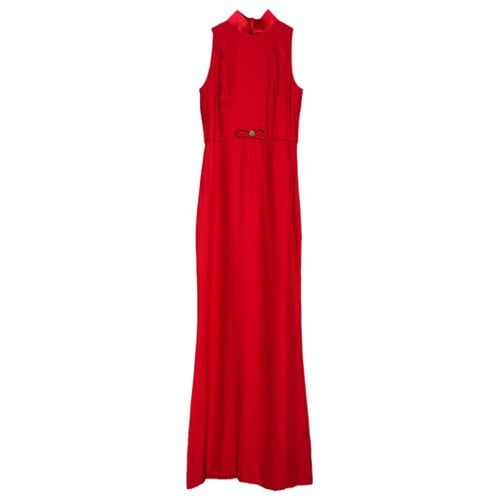 Pre-owned Shanghai Tang Silk Maxi Dress In Red