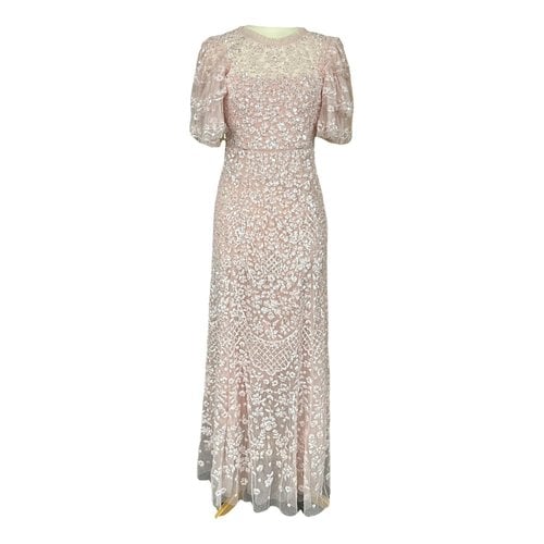 Pre-owned Needle & Thread Silk Maxi Dress In Pink
