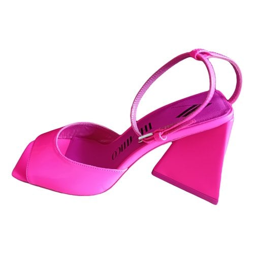 Pre-owned Attico Leather Sandals In Pink