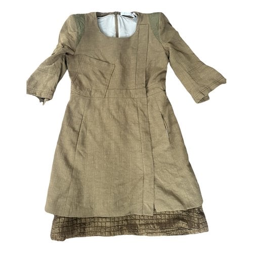 Pre-owned Chloé Mid-length Dress In Khaki
