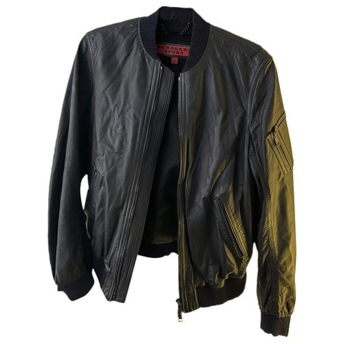Pre-owned Burberry Leather Jacket In Black