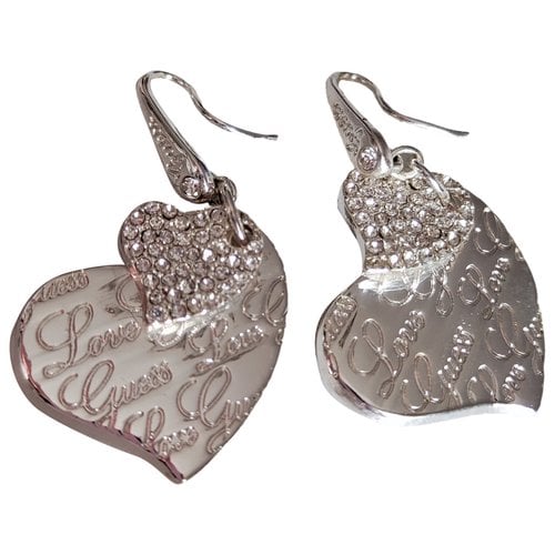 Pre-owned Guess Earrings In Silver