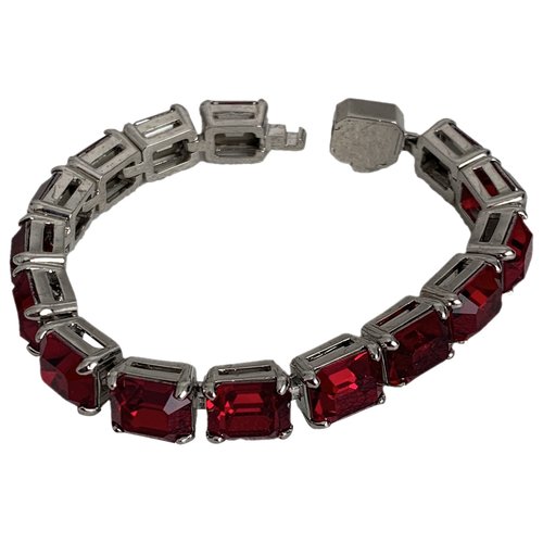 Pre-owned Miu Miu Crystal Bracelet In Red