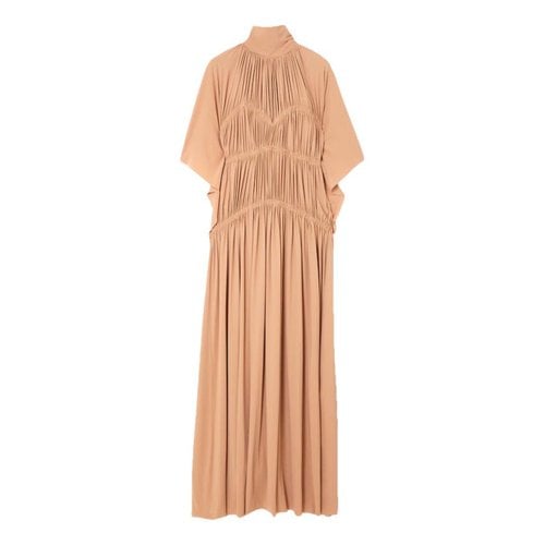 Pre-owned Victoria Beckham Maxi Dress In Camel