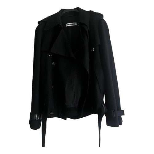 Pre-owned Jil Sander Wool Short Vest In Black