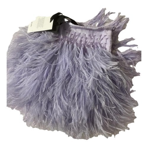 Pre-owned Attico Cloth Clutch Bag In Purple