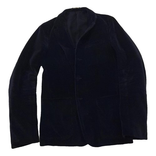 Pre-owned Massimo Alba Velvet Vest In Blue