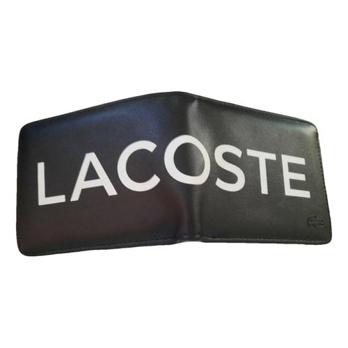 Pre-owned Lacoste Vinyl Small Bag In Black