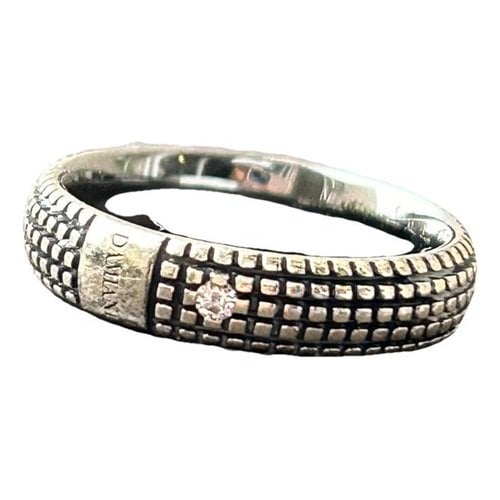 Pre-owned Damiani White Gold Ring In Black