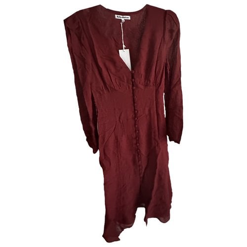 Pre-owned Reformation Mid-length Dress In Burgundy