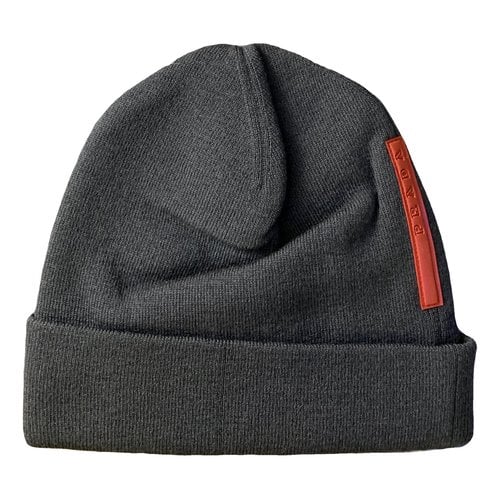 Pre-owned Prada Wool Hat In Grey