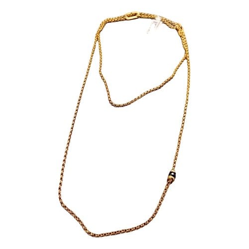 Pre-owned Rebecca Long Necklace In Gold