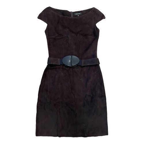 Pre-owned Jitrois Leather Mid-length Dress In Brown