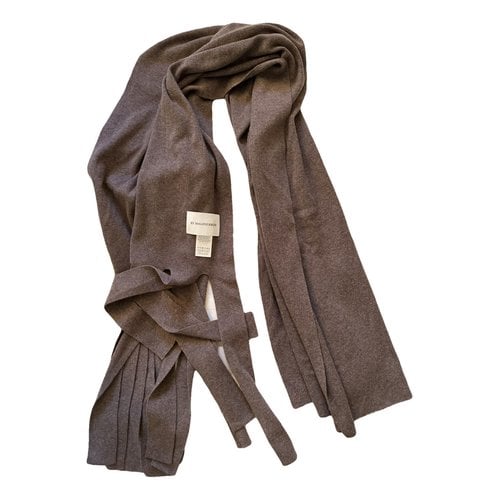 Pre-owned By Malene Birger Cashmere Scarf In Brown