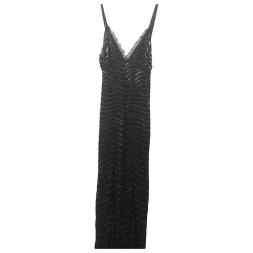 Pre-owned Temperley London Glitter Maxi Dress In Black