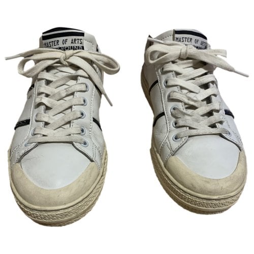 Pre-owned Moa Master Of Arts Leather Trainers In White