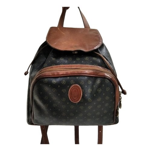 Pre-owned Pollini Leather Backpack In Black